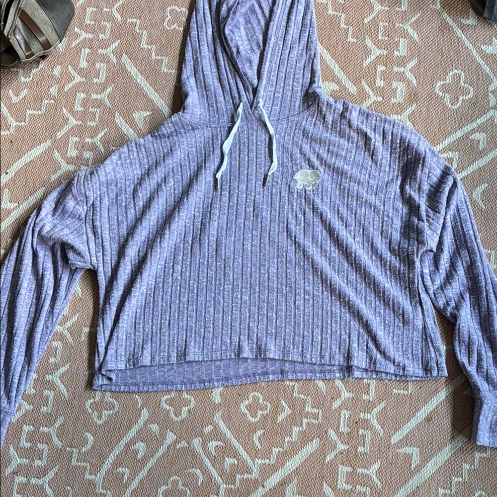 ivory ella cropped hoodie